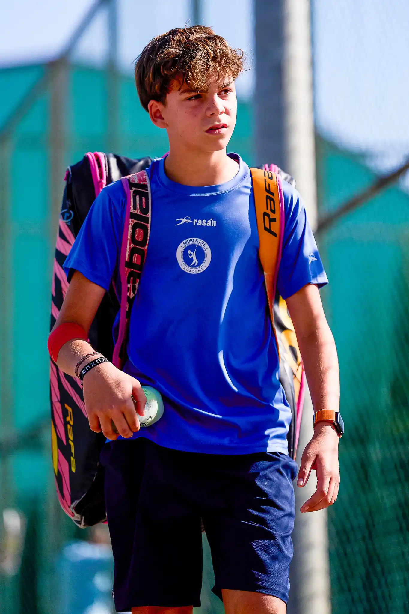 Jugador en competición tenis.