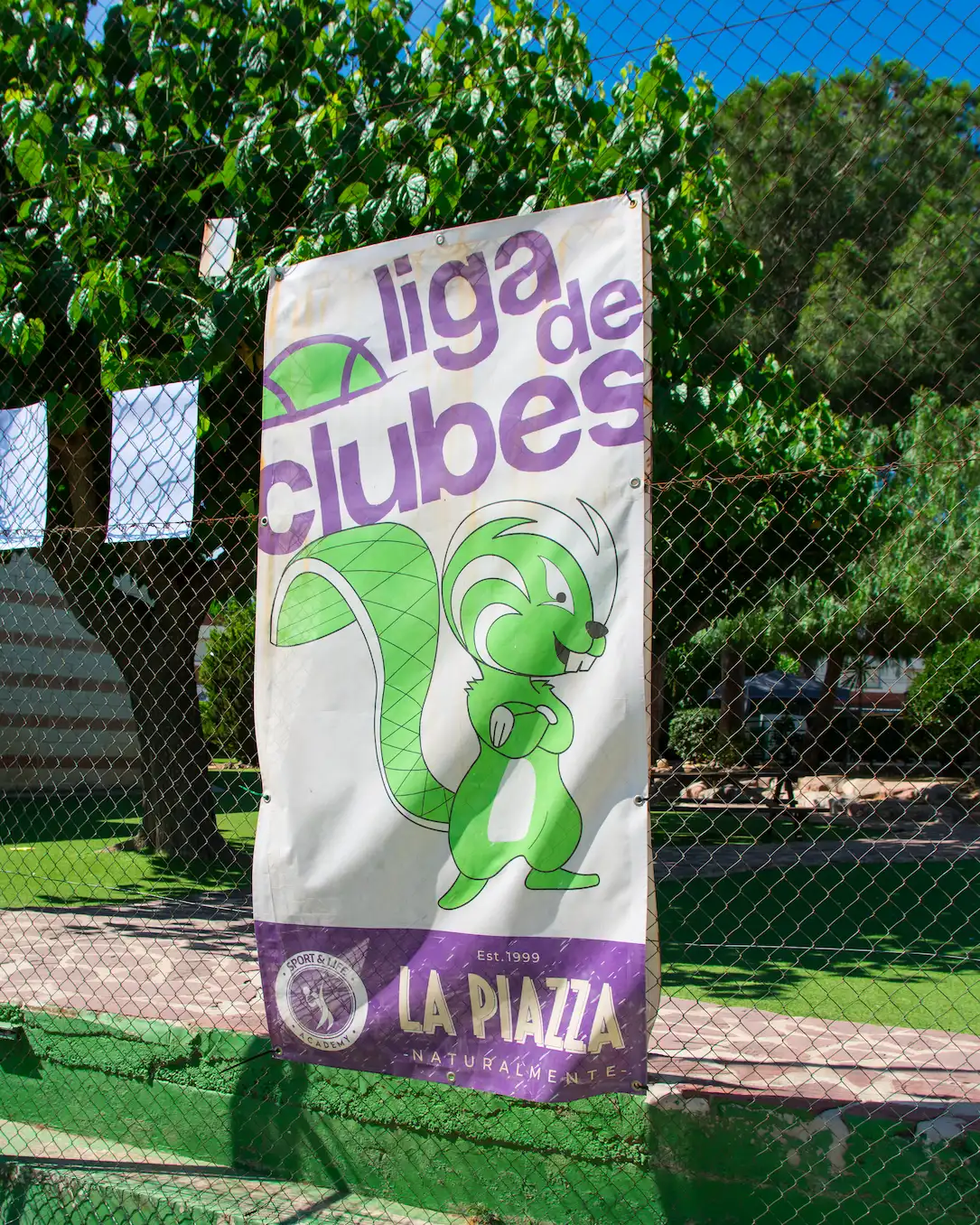 Cartel liga de clubes de Sport & Life Tennis Academy.