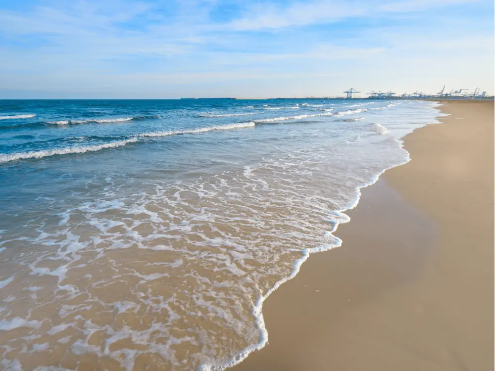Playa Malvarrosa de Valencia.